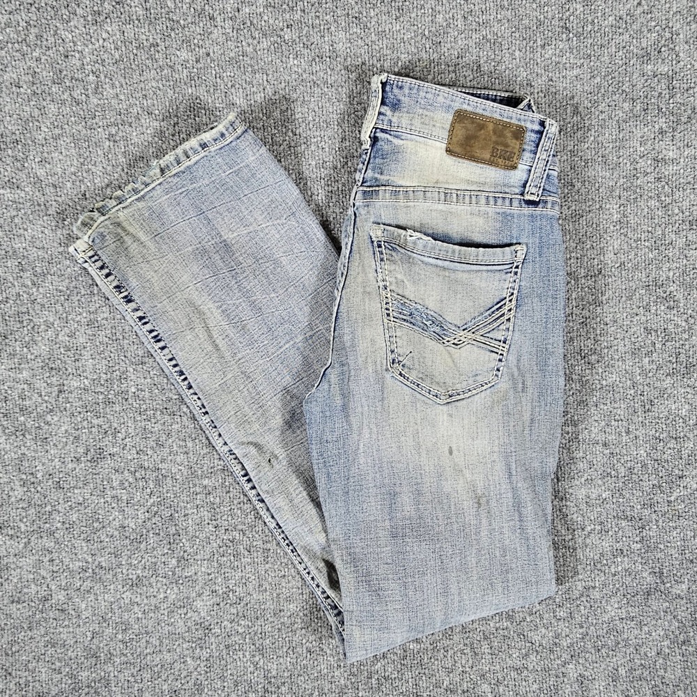 BKE Denim "Jake Straight" Jeans Blue Men's Tagged Size 30x32 Actual 27x29 FLAWED